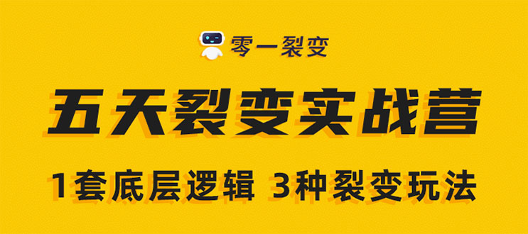 《5天裂变实战训练营》1套底层逻辑+3种裂变玩法，2020下半年微信裂变玩法资料-资料聚-淘金-淘金阁-网上教程第一资源库