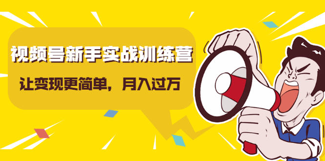 视频号新手实战训练营，让变现更简单，玩赚视频号，轻松月入过万资料-资料聚-淘金-淘金阁-网上教程第一资源库