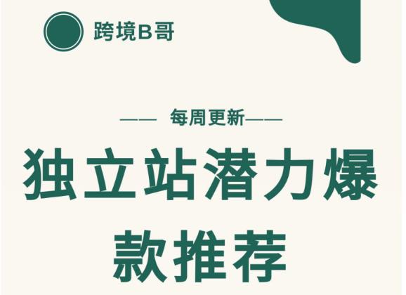 【跨境B哥】独立站潜力爆款选品推荐，测款出单率高达百分之80资料-资料聚-淘金-淘金阁-网上教程第一资源库