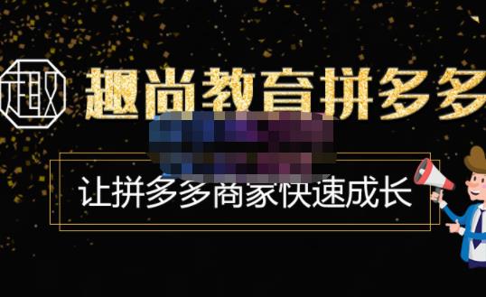 趣尚教育·拼多多运营实操VIP特训营，让拼多多商家快速成长-价值3180元资料-资料聚-淘金-淘金阁-网上教程第一资源库