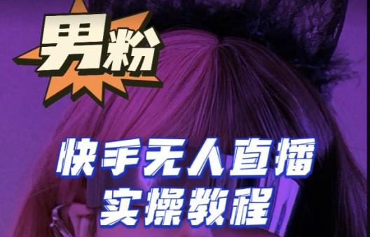 【男粉落地项目】零基础玩转男粉快手无人直播月入3w+，2023快手无人直播实操教程资料-资料聚-淘金-淘金阁-网上教程第一资源库