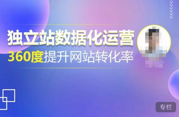 独立站数据化运营，360度提升网站转化率，亿级独立站大卖，带你用数据说话，提升转化率超过4%资料-资料聚-淘金-淘金阁-网上教程第一资源库