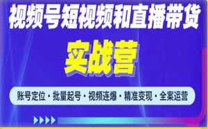 2023最新微信视频号引流和变现全套运营实战课程,小白也能玩转视频号短视频和直播运营资料-资料聚-淘金-淘金阁-网上教程第一资源库